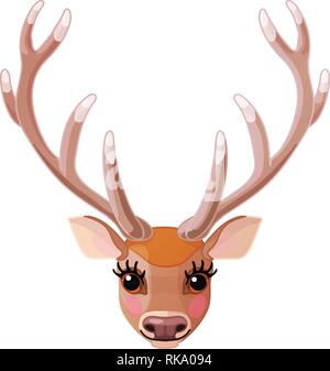 Vector cartoon animal cornu clipart : Red Deer Illustration de Vecteur