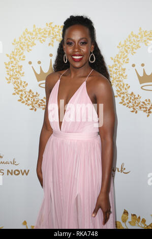 PASADENA, CA - 9 février : Rukiya Bernard, à l'Hallmark Channel et marque les films & Mystères Hiver 2019 Tournoi au TCA à Pasadena, Californie le 9 février 2019. Credit : Faye Sadou/MediaPunch Banque D'Images