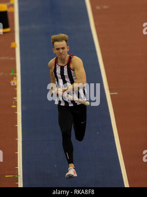 Birmingham, UK. 10 fév 2019.Spar en athlétisme en salle ; Ethan Walsh participe à la perche pendant deux jours de la Spar Championnats mondiaux d'athlétisme Indoor Arena à Birmingham : Action Crédit Plus Sport/Alamy Live News Banque D'Images