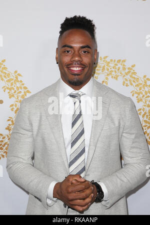 Pasadena, CA. Feb 9, 2019. Rashad Jennings, à l'Hallmark Channel et marque les films & Mystères Hiver 2019 Tournoi au TCA à Pasadena, Californie le 9 février 2019. Credit : Faye Sadou/media/Alamy Punch Live News Banque D'Images