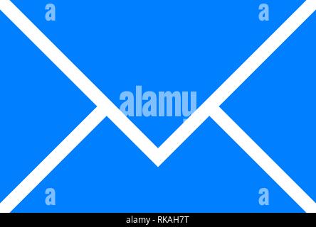 Mail'icône symbole - blue simple, isolée - vector illustration Illustration de Vecteur