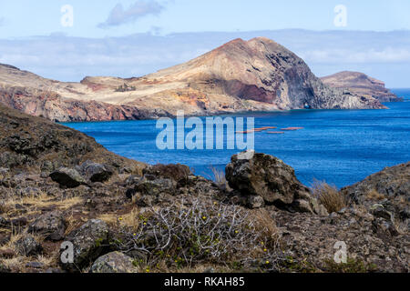 La Ponta de Sao Lourenço, la partie la plus orientale de l'île de Madère, Portugal ocean Banque D'Images