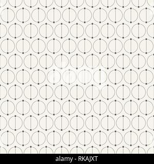 Abstract pattern simple avec des cercles. Fond vecteur géométrique. Сircles séparés par des points sur deux parties égales. Points reliés par des lignes. Illustration de Vecteur