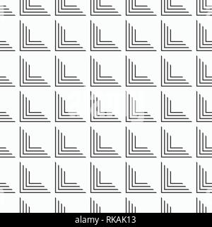 Monochrome transparente motif minimaliste. Répéter les tuiles triangulaires géométrique avec des éléments de bande. La texture élégante moderne. Réseau géométrique. Vector Illustration de Vecteur