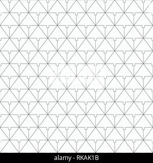 Résumé motif transparent monochrome géométrique de la connexion de triangles. La texture élégante moderne. Carreaux géométriques répétés. Composition simple. Illustration de Vecteur