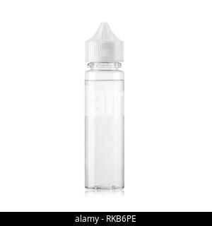 Vape bouteille transparente Banque D'Images