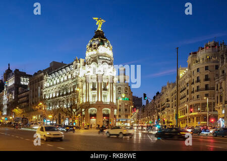 Bâtiment Metropolis, Madrid Banque D'Images