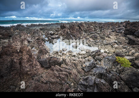 Côte volcanique de Lanzarote, îles Canaries, Espagne Banque D'Images
