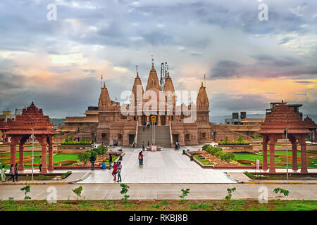 Shri Swaminarayan temple, Ambe Gaon, Pune, Inde . Banque D'Images