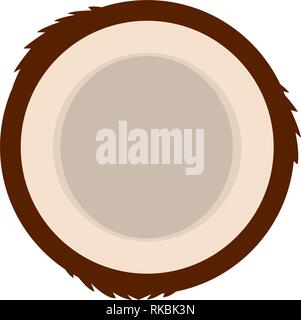 Couper l'image de coco isolé, vector illustration design Illustration de Vecteur