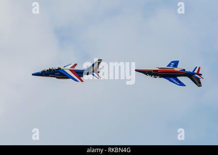 Moscou, Russie - 23 Février 2010 : show aérien à l'aéroport près de Moscou en l'honneur du Défenseur de la Patrie 24. Fédération des chasseurs, des bombardiers et inter Banque D'Images