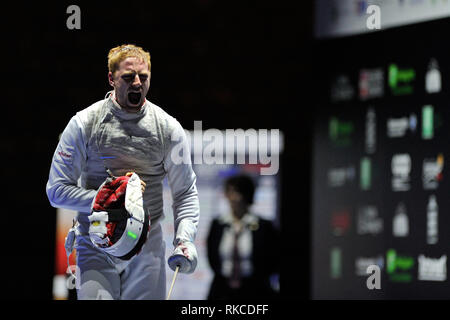 Turin, Italie. 10 fév, 2019. USA au cours de la GRAND PRIX D'ESCRIME DE fioretto à Turin Italie 10 Février 2019 : Crédit Photo Agency indépendante/Alamy Live News Banque D'Images