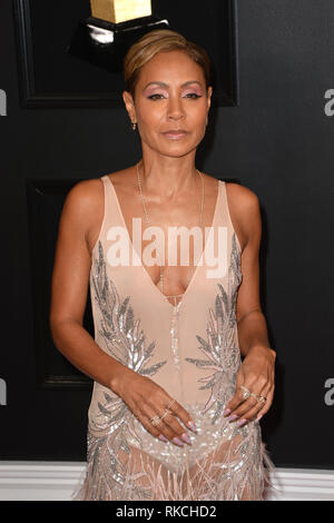 Los Angeles, CA, USA. 10 fév, 2019. Jada Pinkett Smith à la 61e cérémonie des Grammy Awards au Staples Center de Los Angeles, Californie le 10 février 2019. Credit : Faye Sadou/media/Alamy Punch Live News Banque D'Images