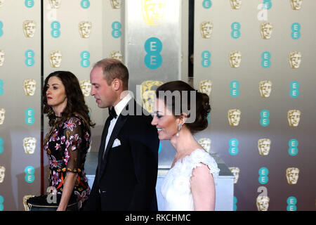 Londres, Royaume-Uni. 10 fév, 2019. Le prince William duc de Cambridge, Catherine duchesse de Cambridge, EE British Academy Film Awards, Royal Albert Hall, Londres, Royaume-Uni. 10 fév, 2019. Photo par Richard Goldschmidt : Riche de crédit Gold/Alamy Live News Banque D'Images