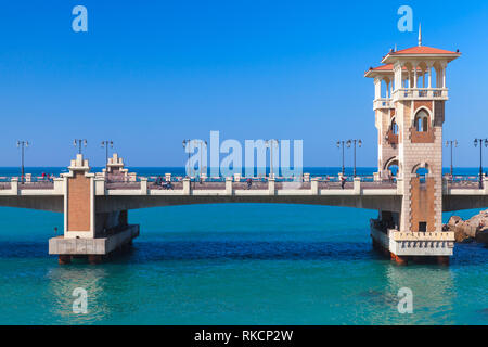 Stanley Bridge Alexandria est un 400 mètres de long monument égyptien Banque D'Images