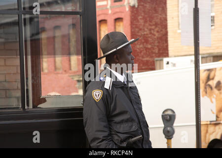 Agent de sécurité à Baltimore, MD, États-Unis Banque D'Images