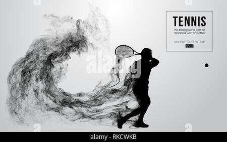 Abstract silhouette d'un joueur de tennis masculin de l'homme Illustration de Vecteur