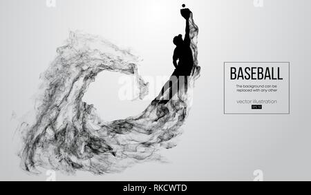 Abstract silhouette d'un joueur de baseball pitcher Illustration de Vecteur