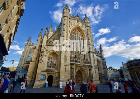 L'Abbaye de Bath, Bath, Somerset, Angleterre Banque D'Images