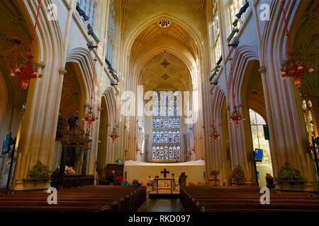 L'Abbaye de Bath, Bath, Somerset, Angleterre Banque D'Images