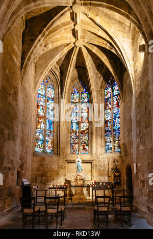 Dinan, France - 23 juillet 2018 : vue de l'intérieur de la Basilique St Sauveur Banque D'Images