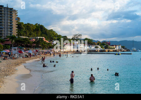 Doctors Cave Beach Montego Bay, Jamaïque Banque D'Images