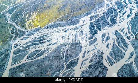 Les deltas du glacier, l'Islande Banque D'Images