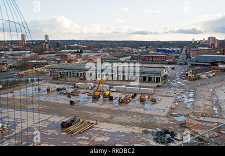 Les marchés de gros de Birmingham en démolition cité complètement pour faire place à un nouveau développement. Banque D'Images