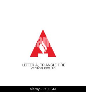 Triangle lettre une conception de logo logo graphique, Bougie, modèle abstract logo d'entreprise, vecteur d'icônes. Illustration de Vecteur