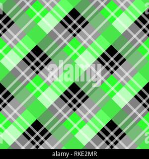 Vert et Noir tissé à carreaux tartan écossais modèle transparente - Vector Illustration de Vecteur