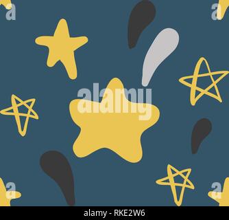 Abstract pattern transparente avec des étoiles sur fond bleu Illustration de Vecteur