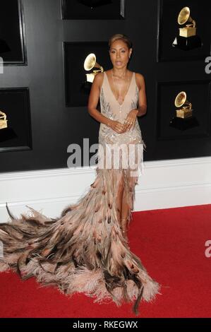 Los Angeles, CA, USA. 10 fév, 2019. Jada Pinkett Smith aux arrivées pour 61e Grammy Awards - Arrivals, Staples Center, Los Angeles, CA 10 février 2019. Credit : Priscilla Grant/Everett Collection/Alamy Live News Banque D'Images