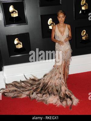 Los Angeles, CA, USA. 10 fév, 2019. Jada Pinkett Smith aux arrivées pour 61e Grammy Awards - Arrivals, Staples Center, Los Angeles, CA 10 février 2019. Credit : Priscilla Grant/Everett Collection/Alamy Live News Banque D'Images