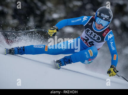 Sont, en Suède. 10 fév, 2019. Championnat du monde de ski alpin, de fond, ski, mesdames : Francesca Marsaglia de l'Italie sur l'hippodrome. Crédit : Michael Kappeler/dpa/Alamy Live News Banque D'Images