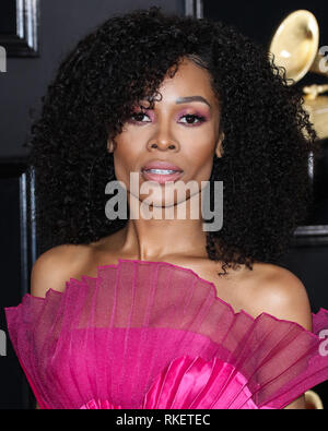 Los Angeles, United States. 10 fév, 2019.LOS ANGELES, CA, USA - 10 février : Personnalité de la télévision Zuri Hall portant Jean-paul Ataker arrive à la 61e GRAMMY Awards tenue au Staples Center le 10 février 2019 à Los Angeles, Californie, États-Unis. (Photo par Xavier Collin/Image Crédit : Agence de Presse) L'agence de presse Image/Alamy Live News Banque D'Images