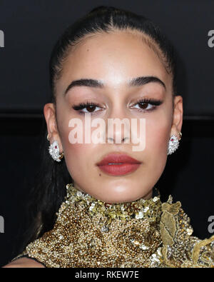 Los Angeles, United States. 10 fév, 2019.LOS ANGELES, CA, USA - Le 10 février : la chanteuse Jorja Smith porter Balmain arrive à la 61e GRAMMY Awards tenue au Staples Center le 10 février 2019 à Los Angeles, Californie, États-Unis. (Photo par Xavier Collin/Image Crédit : Agence de Presse) L'agence de presse Image/Alamy Live News Banque D'Images