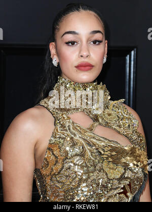 Los Angeles, United States. 10 fév, 2019.LOS ANGELES, CA, USA - Le 10 février : la chanteuse Jorja Smith porter Balmain arrive à la 61e GRAMMY Awards tenue au Staples Center le 10 février 2019 à Los Angeles, Californie, États-Unis. (Photo par Xavier Collin/Image Crédit : Agence de Presse) L'agence de presse Image/Alamy Live News Banque D'Images