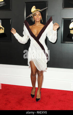 10 février 2019 - Los Angeles, Californie, États-Unis - 10 février 2019 - Los Angeles, Californie - Janelle Monae. 61e GRAMMY Awards tenue au Staples Center. Crédit photo : AdMedia (crédit Image : © AdMedia via Zuma sur le fil) Banque D'Images