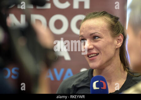 Coureur de moyenne tchèque SIMONA VRZALOVA en action avant 2019, Gala de l'Intérieur tchèque EA international indoor répondre à Ostrava, en République tchèque, le 11 février 2019. (Photo/CTK Jaroslav Ozana) Banque D'Images