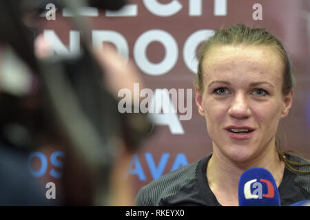 Coureur de moyenne tchèque SIMONA VRZALOVA en action avant 2019, Gala de l'Intérieur tchèque EA international indoor répondre à Ostrava, en République tchèque, le 11 février 2019. (Photo/CTK Jaroslav Ozana) Banque D'Images