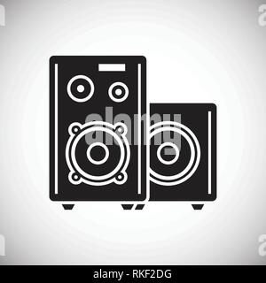 Icône du haut-parleur sur fond blanc pour la conception graphique et web, simple signe vecteur moderne. Concept de l'Internet. Symbole à la mode pour la conception de site web site web application mobile ou bouton. Illustration de Vecteur