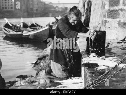 Blanchisseuse, florence, toscane, italie 1910-20 Banque D'Images