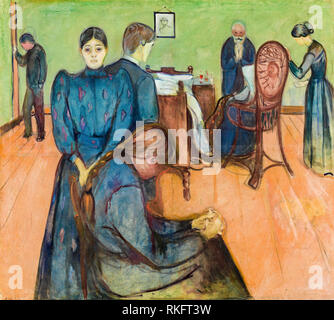 Mort dans la Sickroom, peinture à l'huile sur toile par Edvard Munch, 1893 Banque D'Images