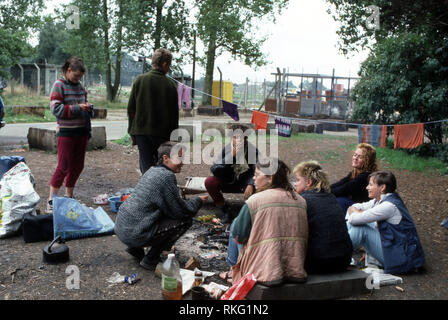 Greenham Common Women's Peace Camp Banque D'Images