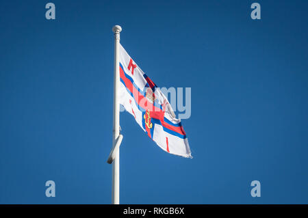 Ou de la RNLI Lifeboat flag Banque D'Images