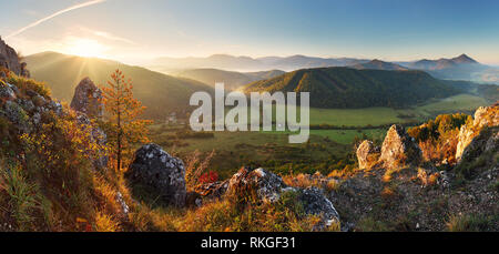 Panorama des montagnes Banque D'Images