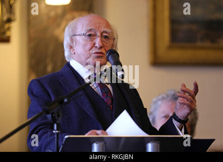 Le Président irlandais Michael D. Higgins s'exprimant lors d'une réception officielle à l'Hôtel de ville de Birmingham, le premier jour d'une visite officielle à Birmingham. Banque D'Images