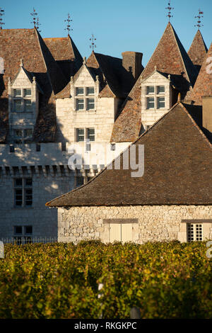 Le château de Monbazillac, monument historique, Doux vins botrytisés ont été réalisés en Monbazillac, France Banque D'Images