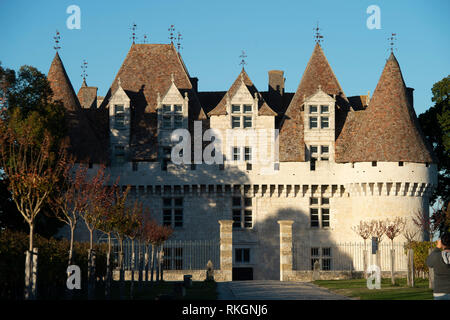 Le château de Monbazillac, monument historique, Doux vins botrytisés ont été réalisés en Monbazillac, France Banque D'Images