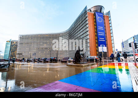 Bâtiment du Berlaymont, elle abrite le siège de la Commission européenne Banque D'Images
